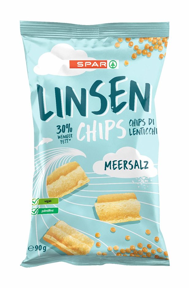 SPAR Linsenchips Meersalz 90 G