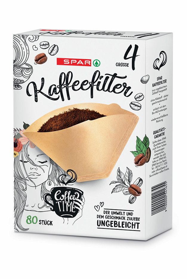 SPAR Kaffeefilter Größe 4 ungebleicht 80 Stück