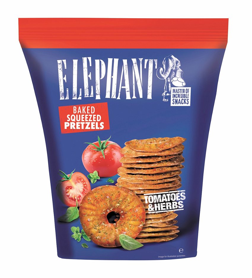 Elephant Baked SqueeTomatoezed Pretzels Tomatoes & Herbs 160 G