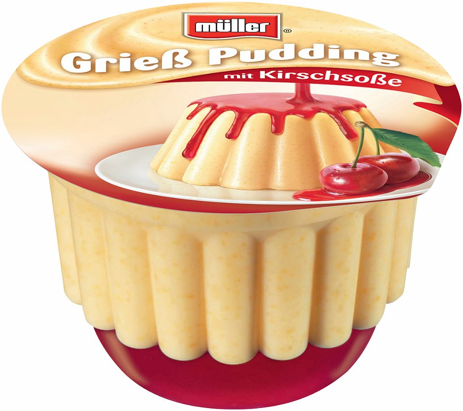 Müller Grieß Pudding Kirschsoße 450 G