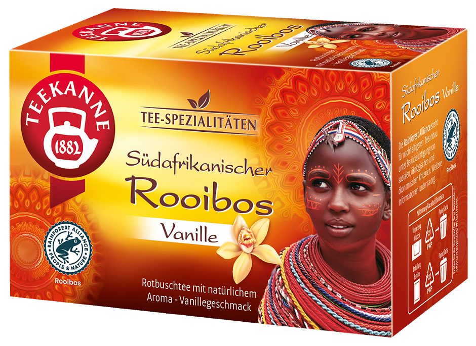 Teekanne Südafrikanischer Rooibos Vanille 20 Teebeutel