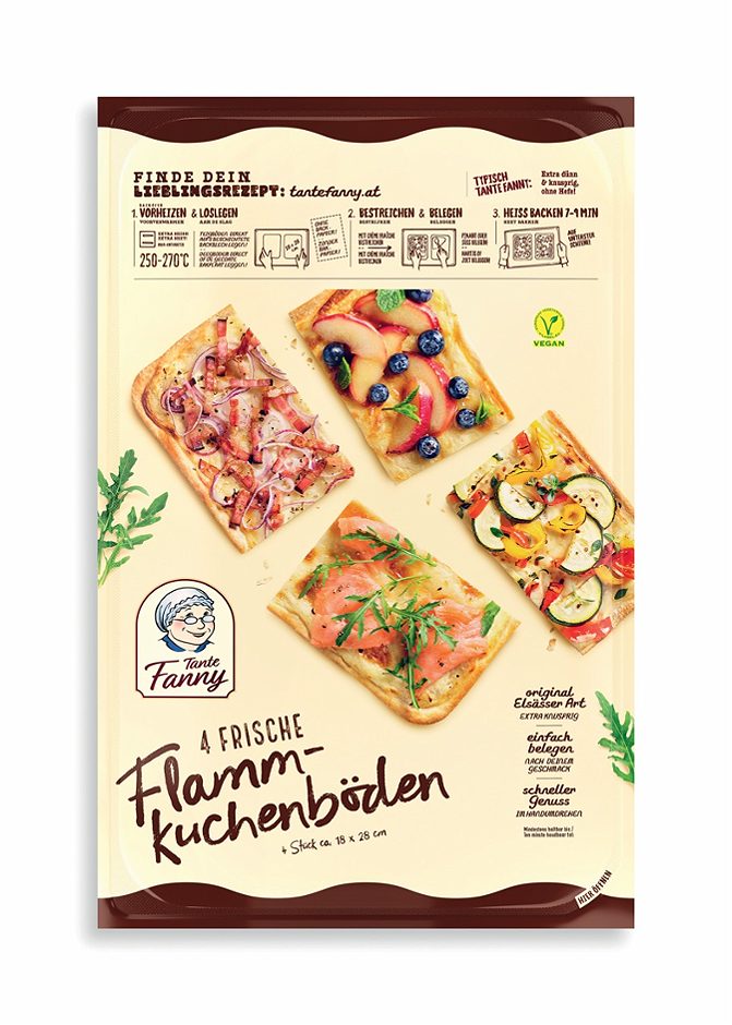 Tante Fanny Frische Flammkuchenböden 4 Stück 340 G