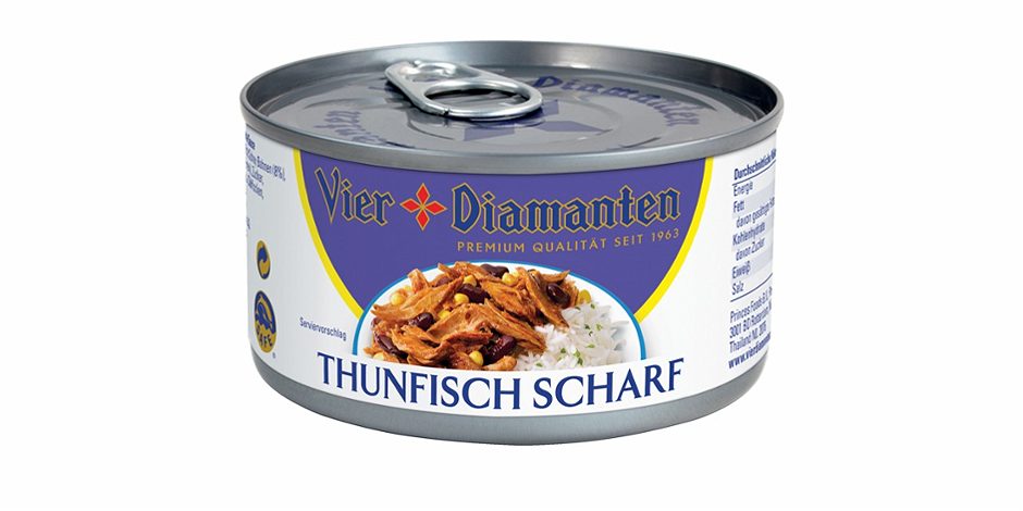 4 Diamanten Thunfisch mit Gemüse in scharfer Sauce 185 G