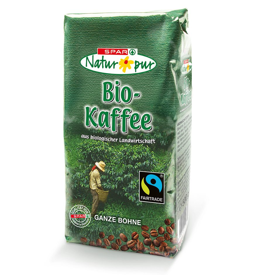 SPAR Natur*pur Bio-Kaffee ganze Bohne 500 G