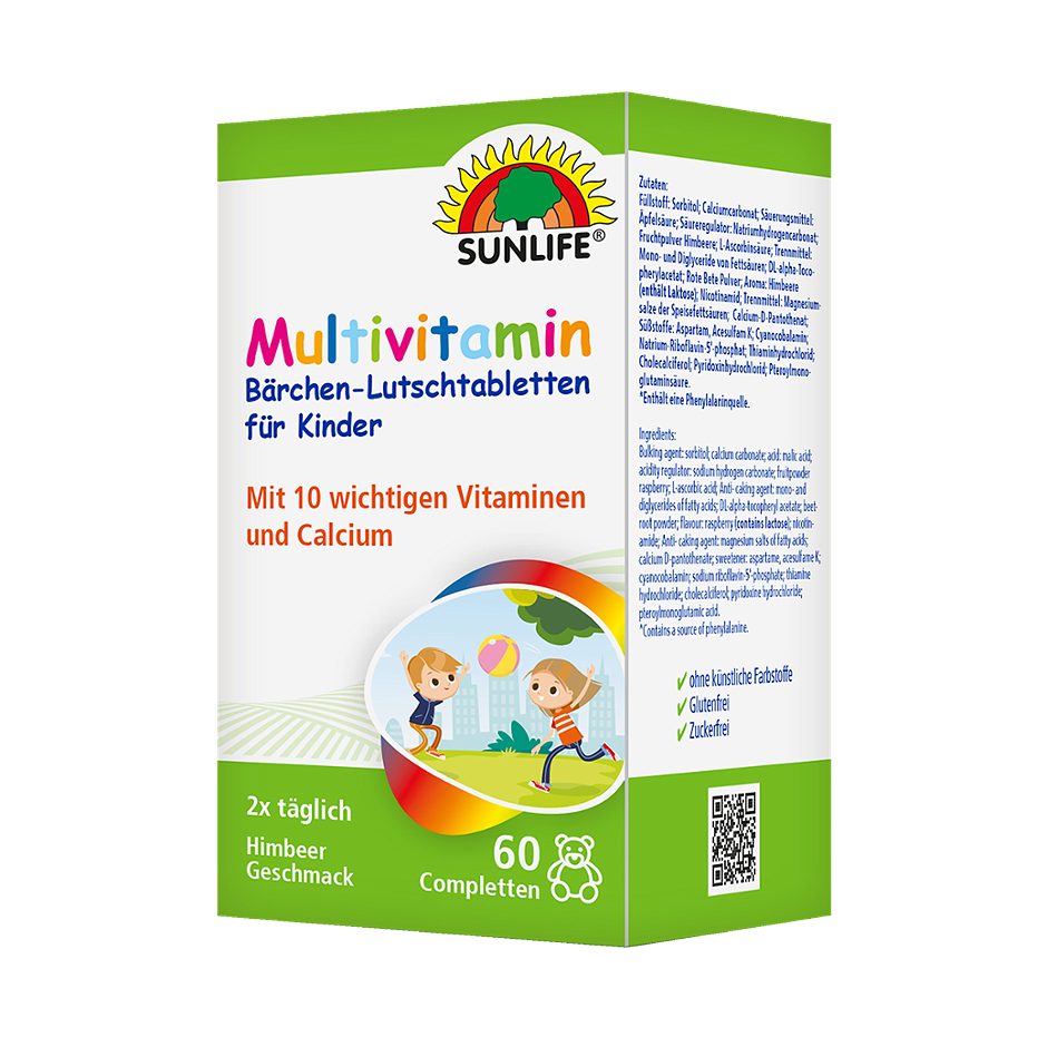 Sunlife Multivitamin Bärchen Lutschtabletten Himbeer 60 Stk. 60 G