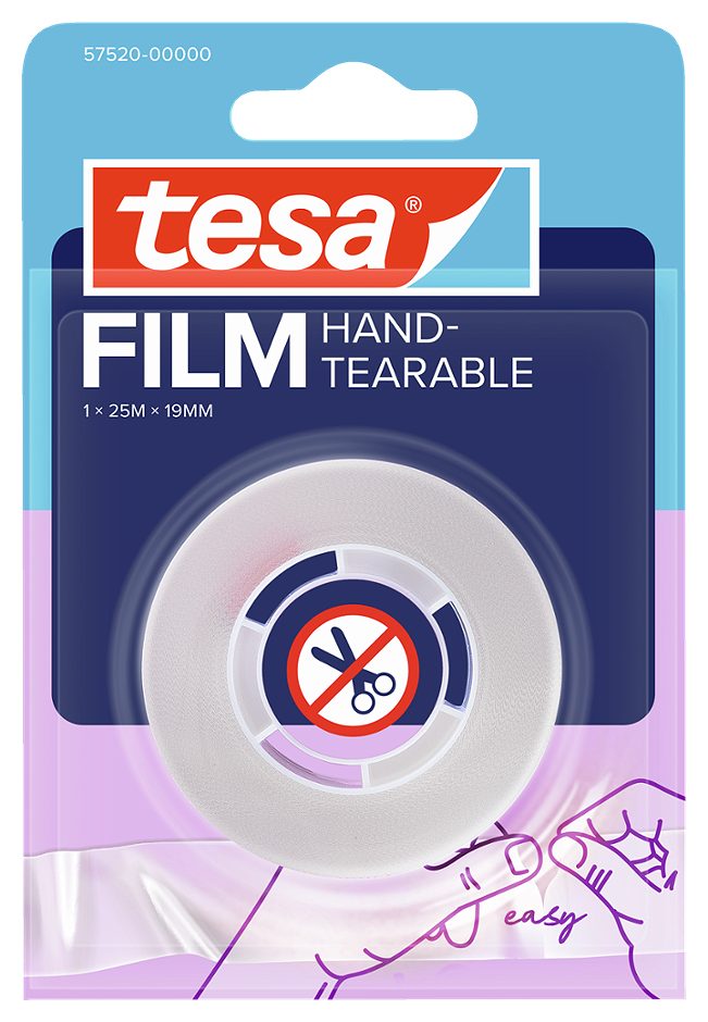 Tesa Tesa Film Hand einreissbar 1 Stück 25m x 19mm