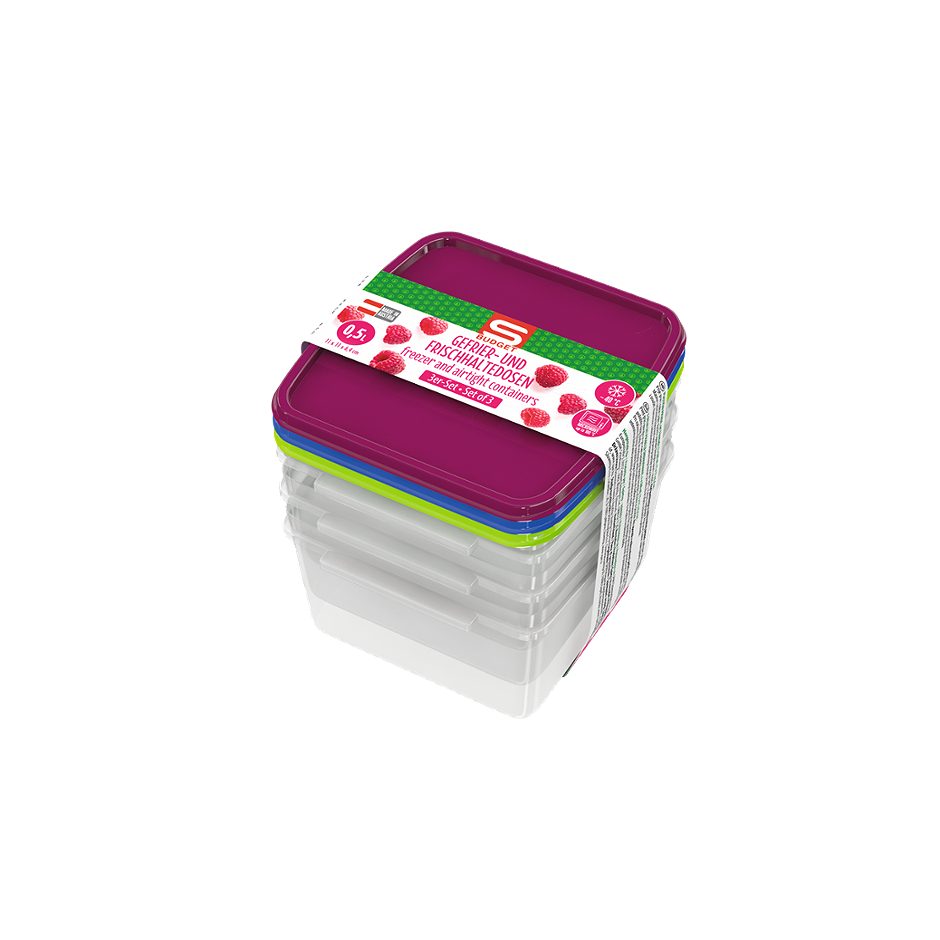 S-BUDGET Frischhaltedosen 3er-Set 500 ml