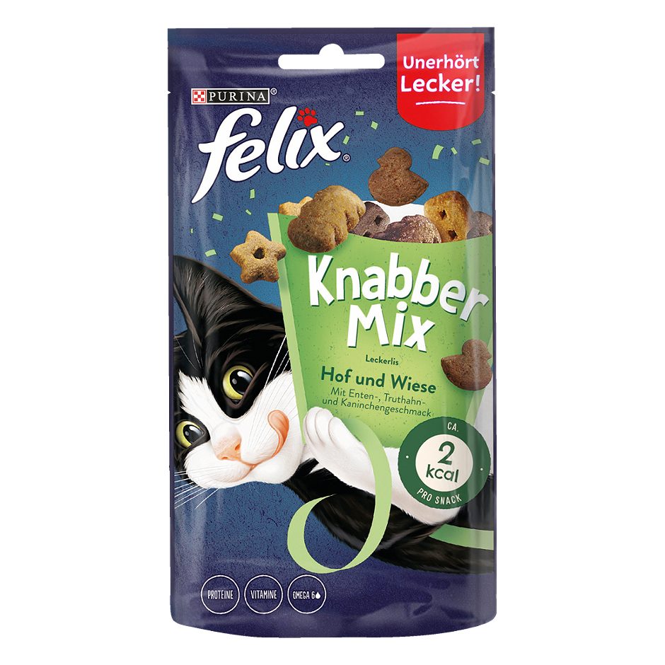 Felix Knabber Mix Katzensnack Hof & Wiese 60 G