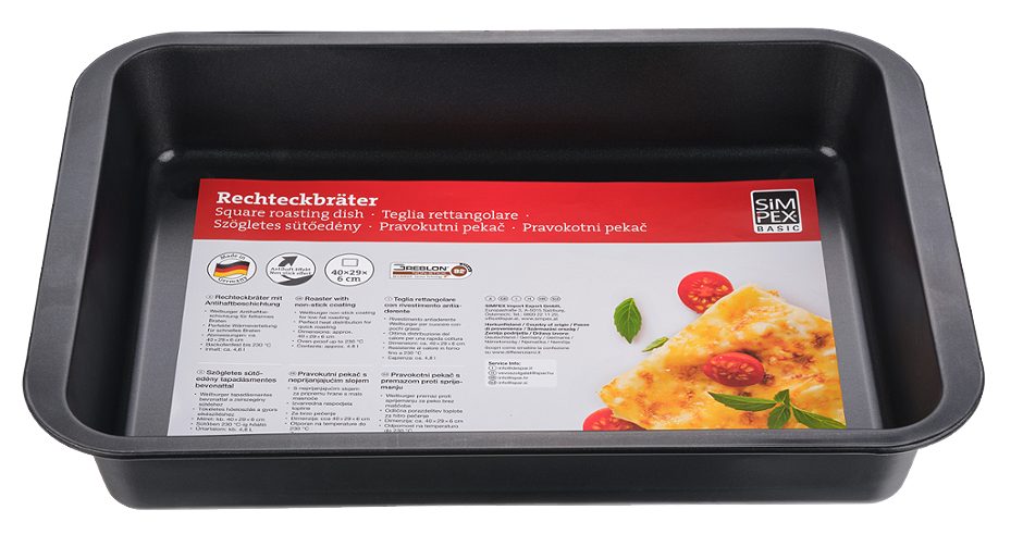 SIMPEX BASIC Brat- und Auflaufform 40x29x6cm