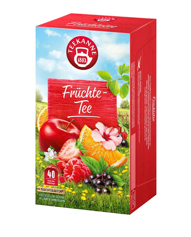 Teekanne Früchtegarten Früchte-Tee 40 Teebeutel