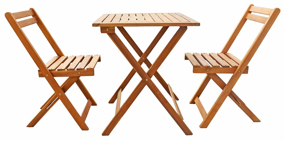 Holz Bistro Set