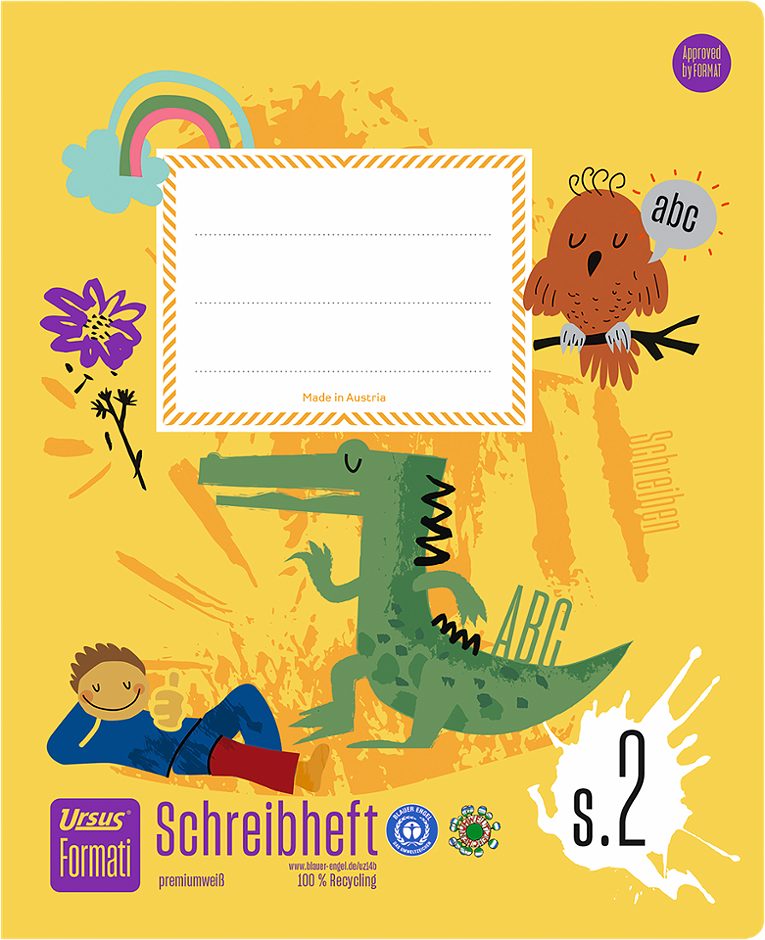 Formati S2 Schreibheft Quart, liniert, 20 Blatt