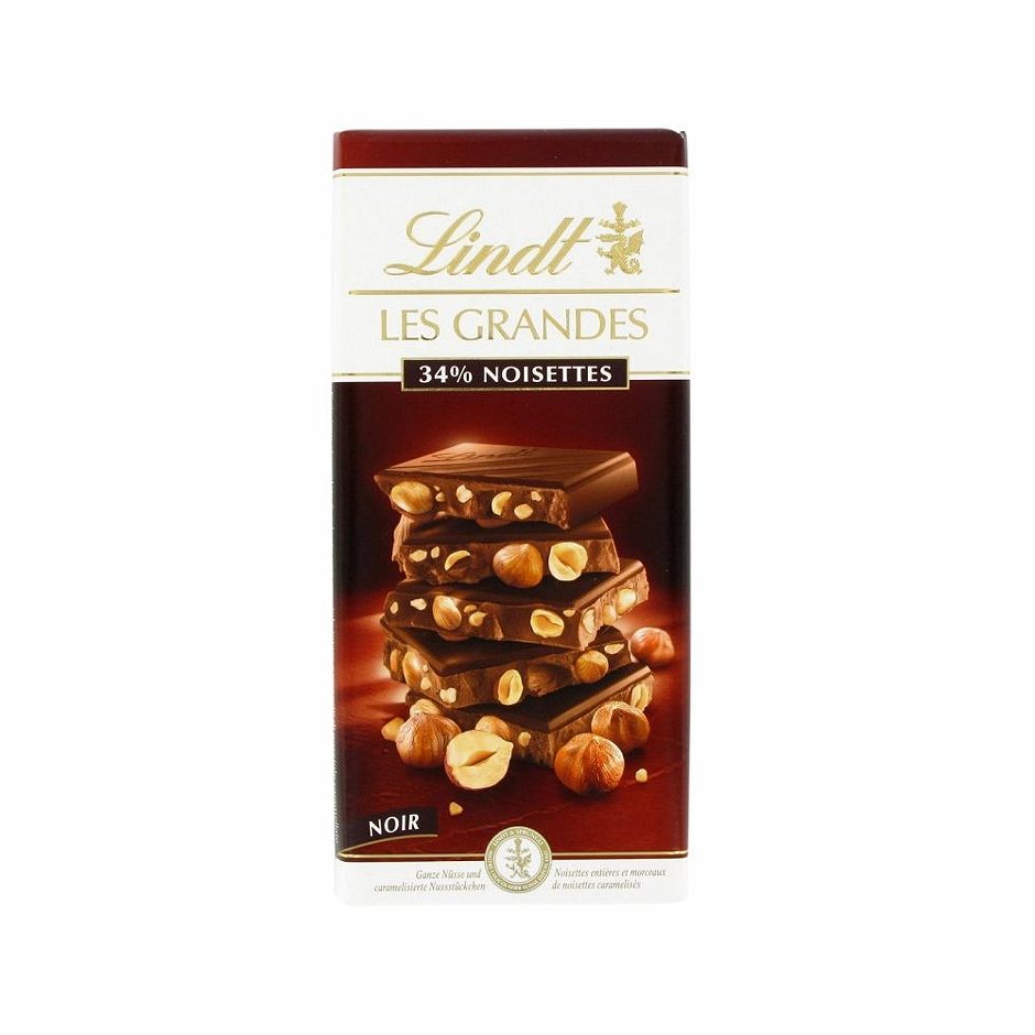 Lindt Les Grandes Tafelschokolade Dunkle Haselnuss 150g 150 G