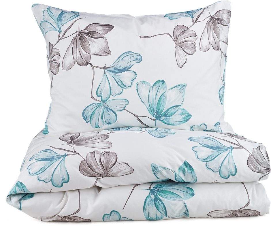 RUBIN Satin Bettwäsche Blumen 70x90cm / 140x200cm