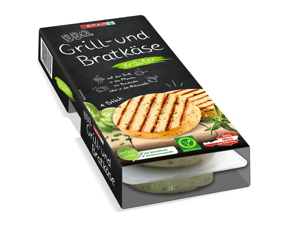 SPAR BBQ Grill- & Bratkäse Kräuter 4 Stück 250 G