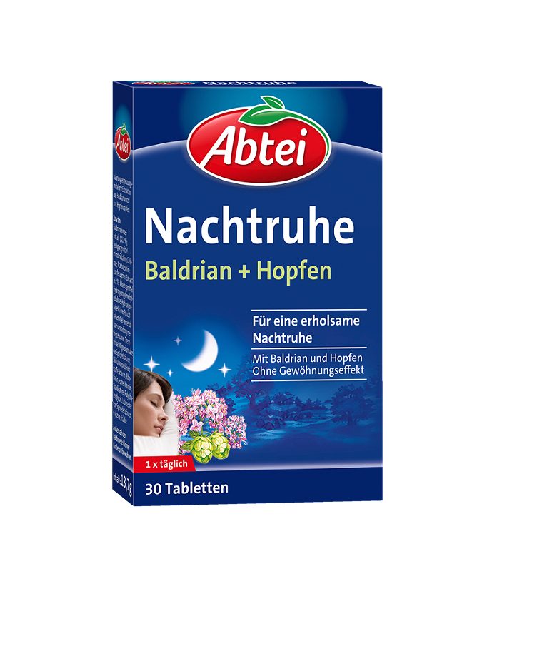 Abtei Nachtruhe Nachtruhe Baldrian-Hopfen 30 Tabletten 14 G