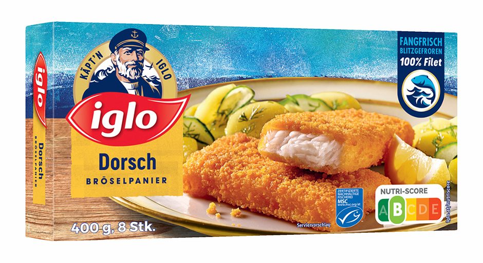 Iglo Käpt'n Iglo MSC Dorsch paniert 8 Stück 400 G