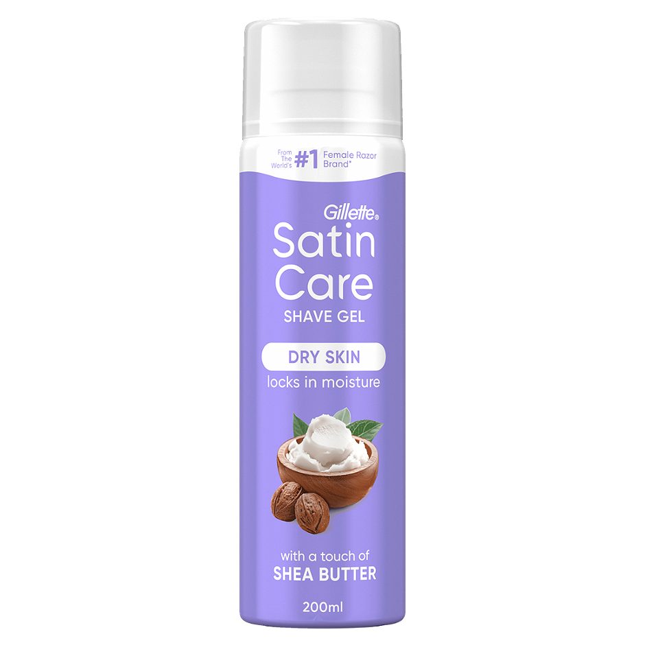 Gillette Satin Care Rasiergel Dry Skin / Shea Butter 200 ml