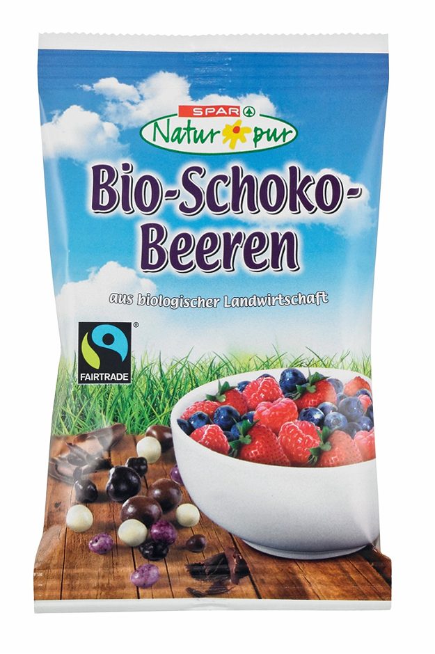 SPAR Natur*pur Bio-Schoko-Beeren 50 G