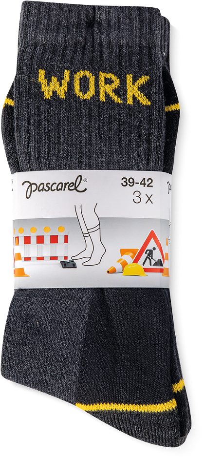 pascarel Herren Worker Socken grau, 43/46 3er