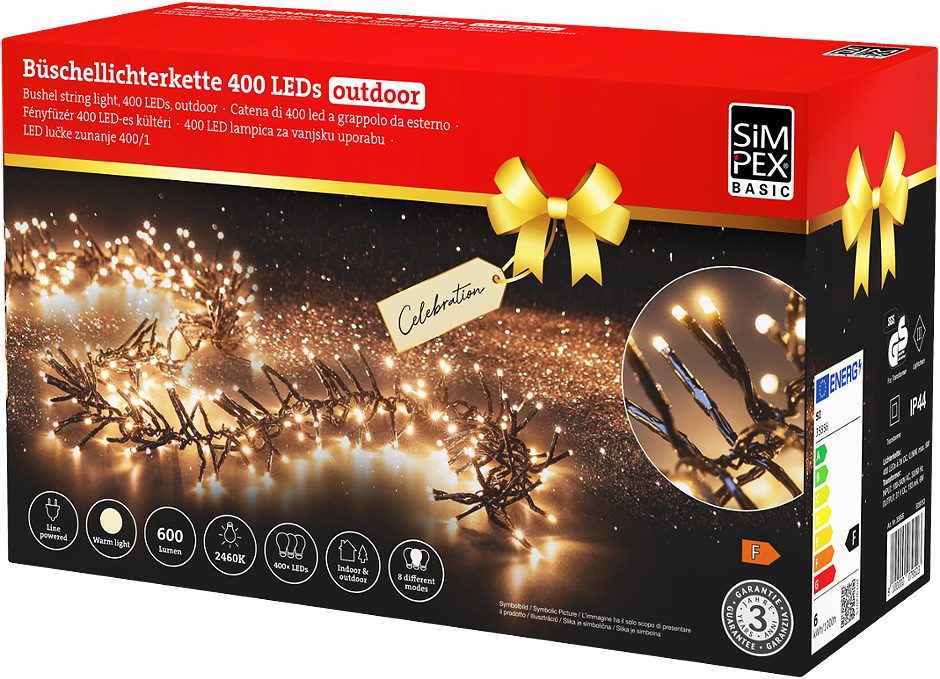 SIMPEX BASIC Celebration Büschel-Lichterkette 400 LED's