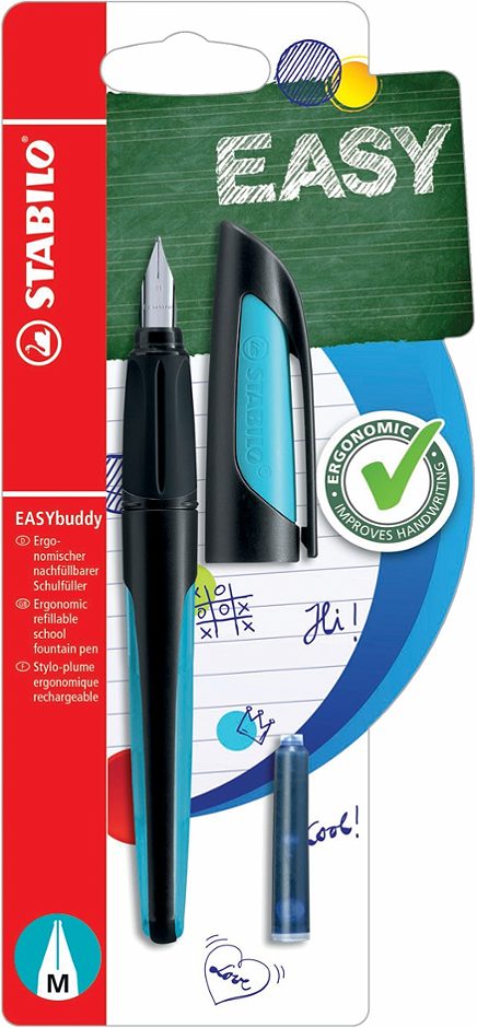 STABILO Füllfeder Easy Buddy M, schwarz/blau