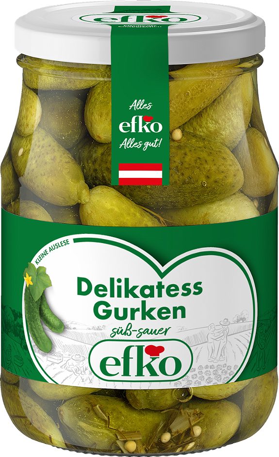 Efko Delikatess Gurken süß-sauer 330 G