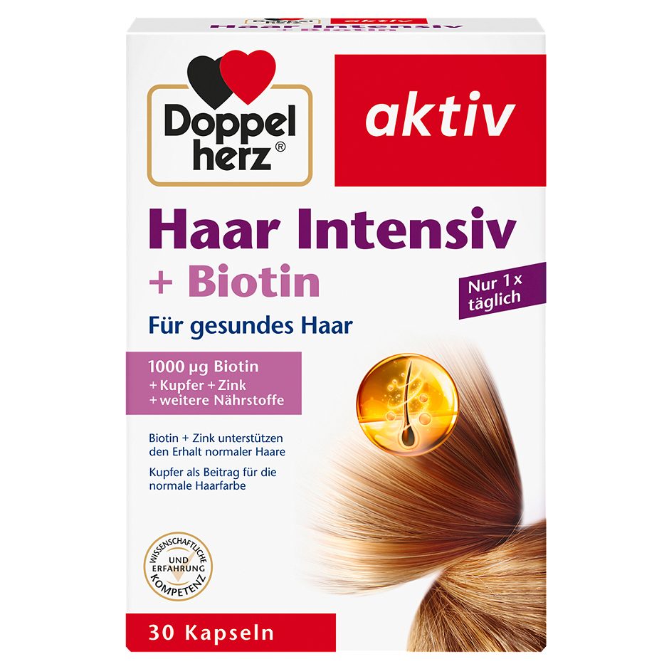 Doppelherz aktiv Haar Intensiv + Biotin 30 Kapseln 17 G