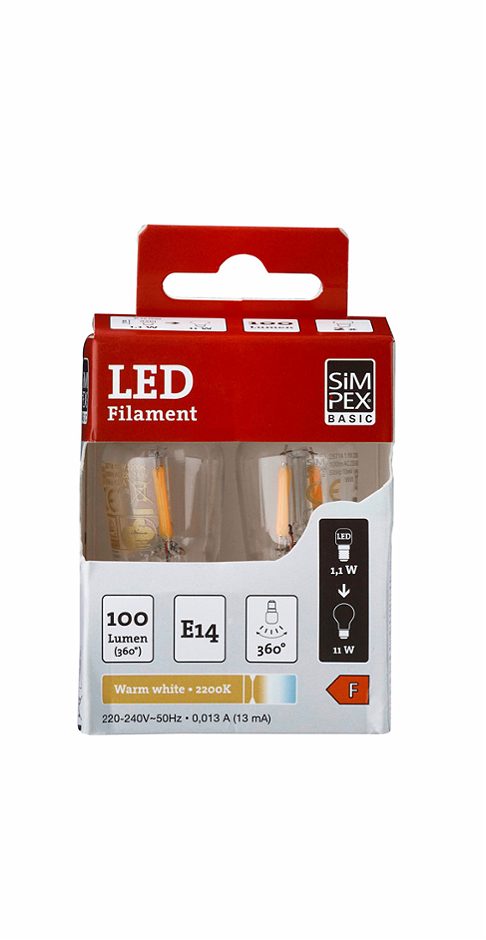 SIMPEX BASIC LED Lampe Kühlschrankbirne E14