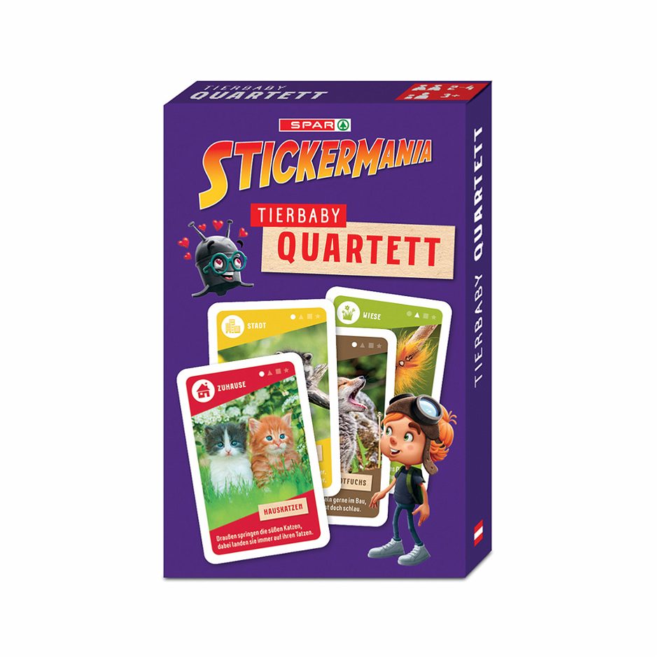 Stickermania 2021 Kartenspiel 1 Tierbaby Quartett