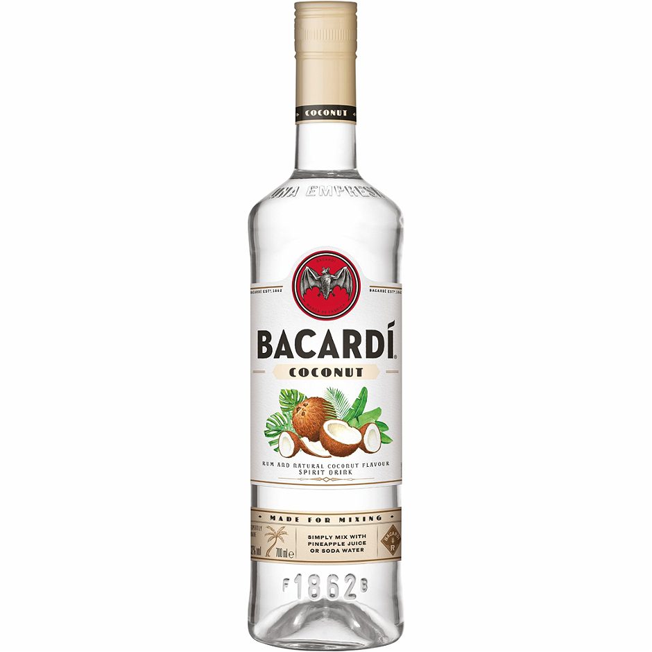 Bacardi Coconut Rum mit Kokosaroma 0,7 L