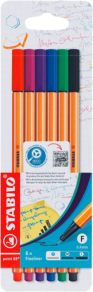 STABILO Fineliner Point 88 6 Farben