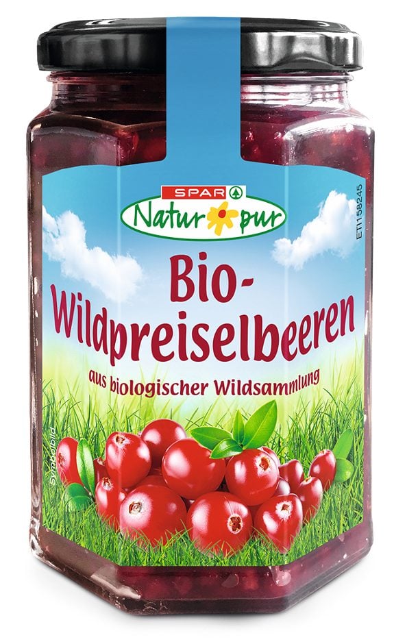 SPAR Natur*pur Bio-Preiselbeeren aus biologischer Wildsammlung 400 G