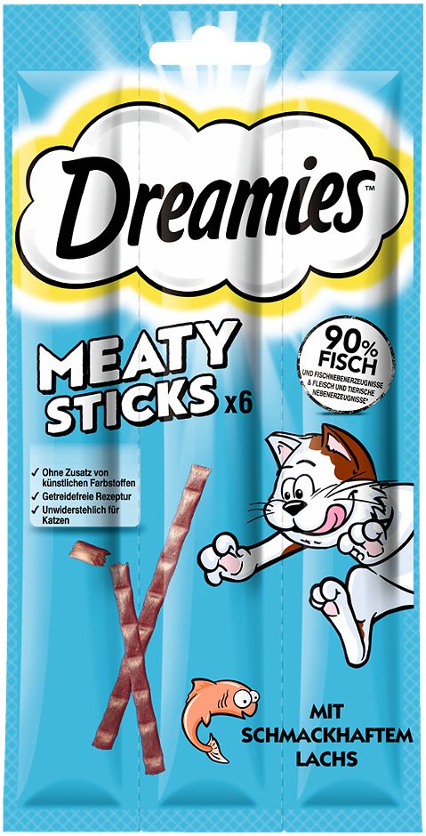 Dreamies Katzensticks mit Lachs 6x5g 30 G