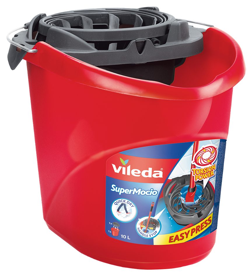 Vileda SuperMocio Wischmop Eimer mit Powerpress mit Auswringer *Power Press*