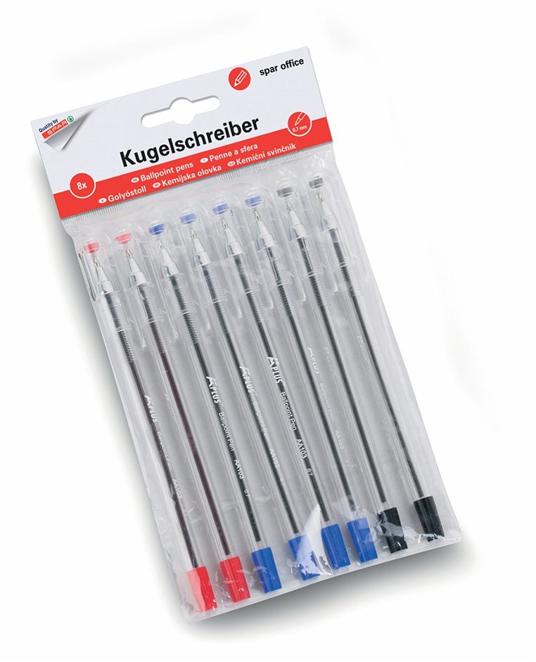 SPAR office Kugelschreiber sortiert 8 Stück