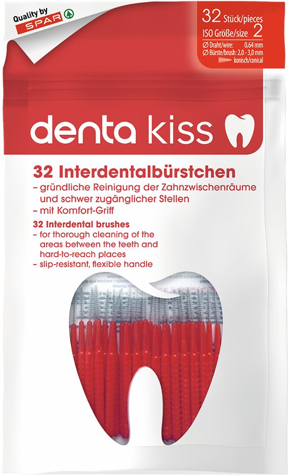 DENTA KISS Interdentalbürstchen ISO Größe 2 32 Stück