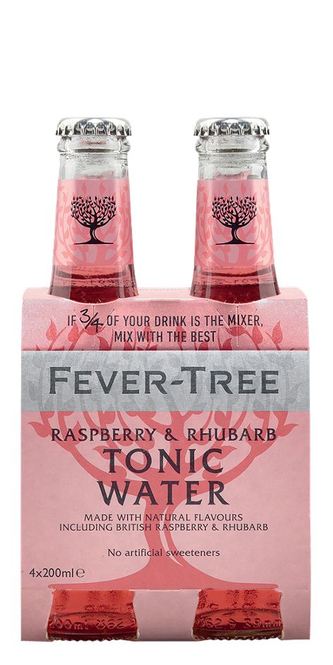 Fever-Tree Tonic Water Rasperry & Rhubarb 4x0,2l 0,8 L EINWEG ohne Pfand