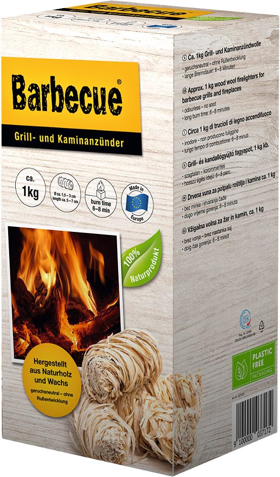 Barbecue Anzünder Holzwolle 1 KG