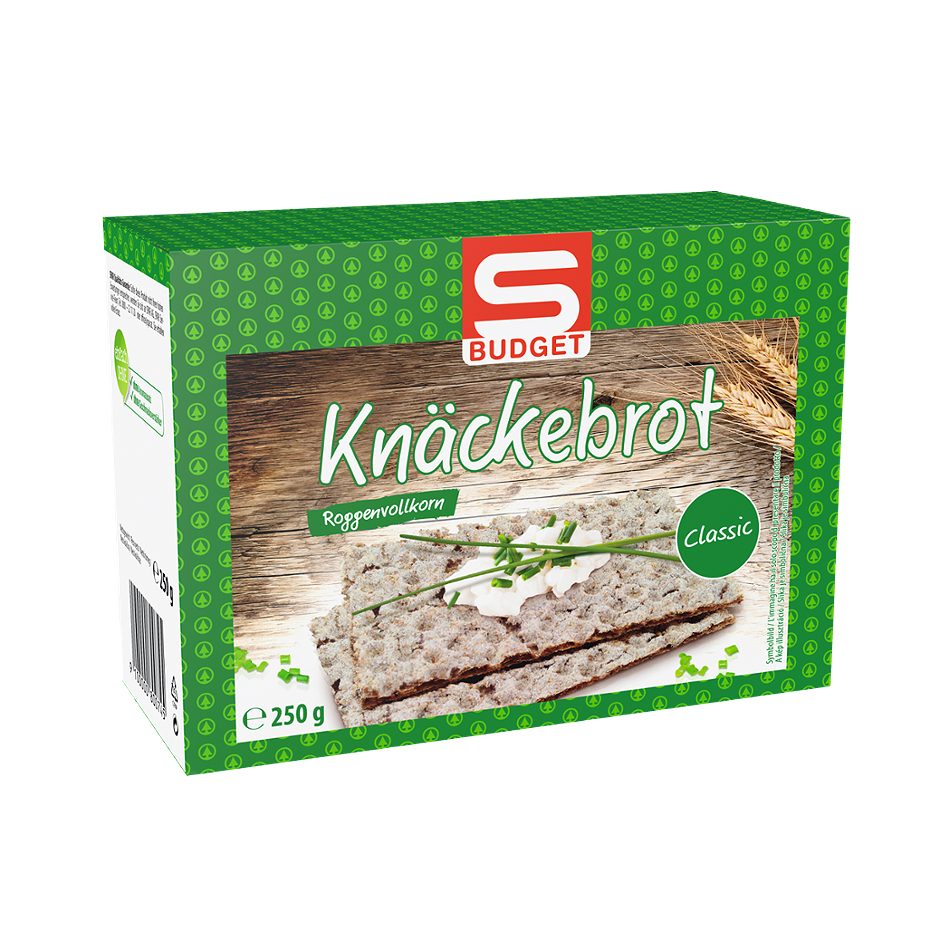 S-BUDGET Knäckebrot Roggenvollkorn Classic 250 G