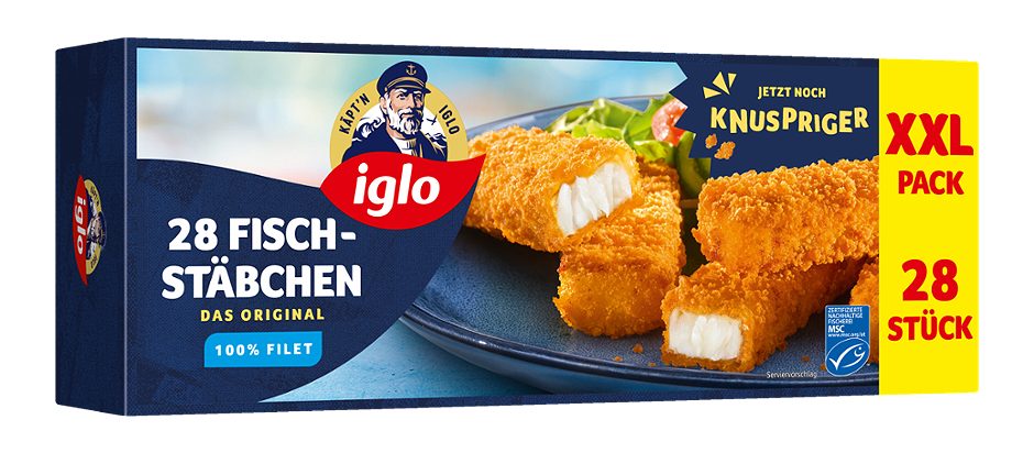 Iglo Käpt'n Iglo MSC Fischstäbchen 28 Stück 840 G