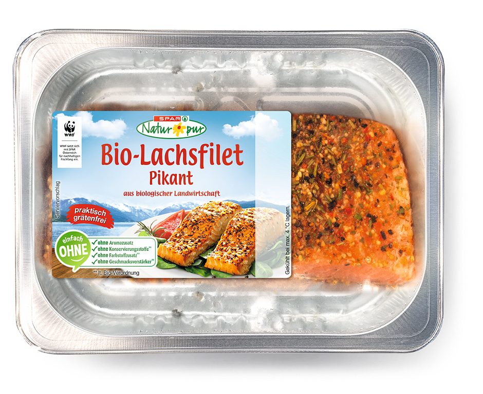 SPAR Natur*pur Bio-Lachsfilet Pikant 200 G