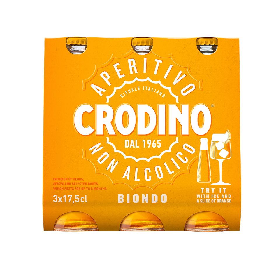 Crodino Biondo Aperitivo Alkoholfrei 0,525 L EINWEG ohne Pfand