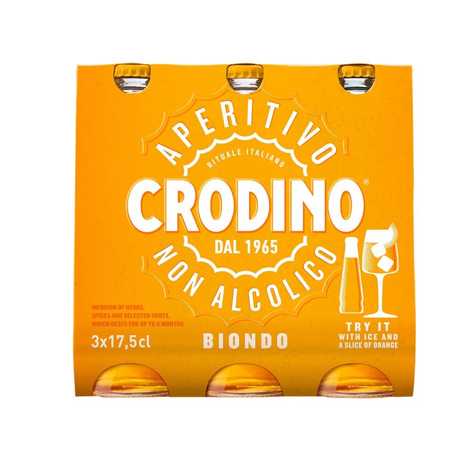 Crodino Biondo Aperitivo Alkoholfrei 0,525 L EINWEG ohne Pfand