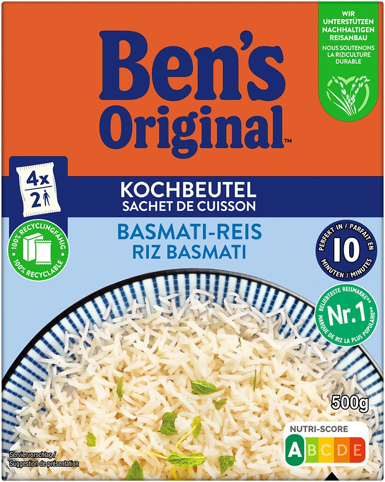 BEN’s ORIGINAL Basmati-Reis Kochbeutel 4x125g 500 G
