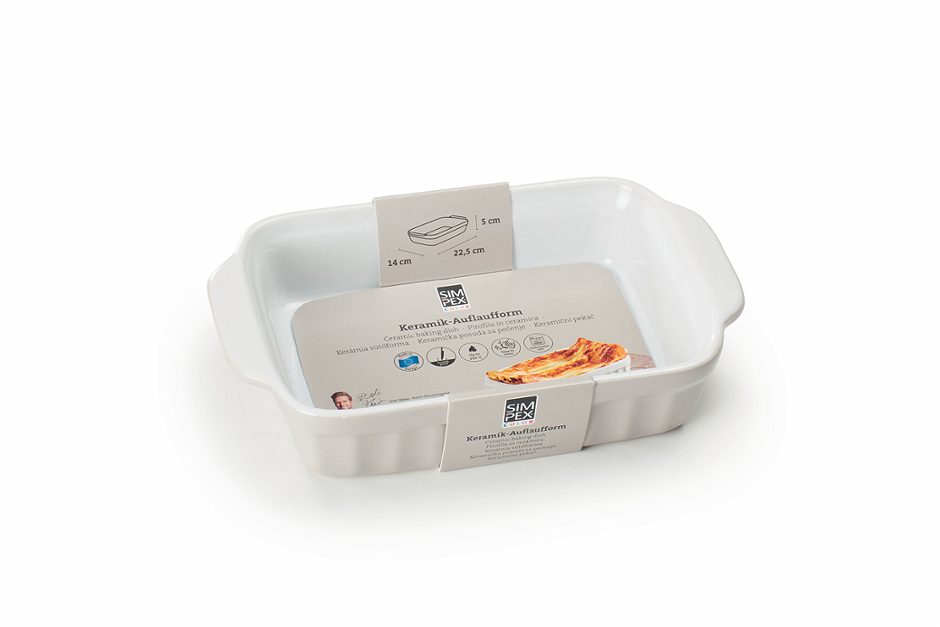 SIMPEX COLOR Auflaufform S Keramik beige 22,5 x 14 x 5 cm