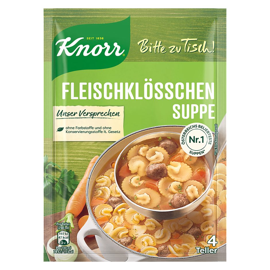Knorr Bitte zu Tisch Suppe Fleischklößchen