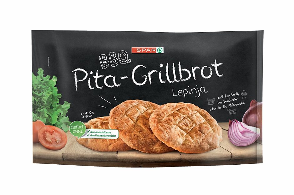 SPAR BBQ Pita-Grillbrot Lepinja 4 Stück 400 G