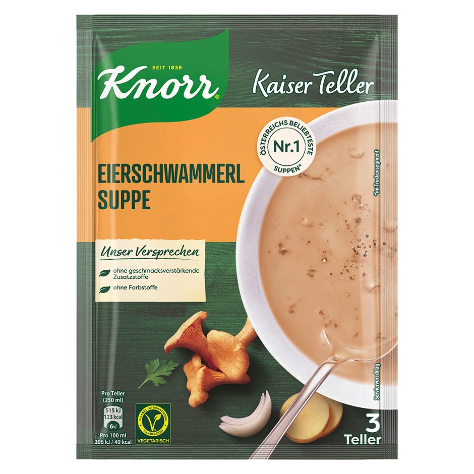 Knorr Kaiser Teller Eierschwammerl Suppe