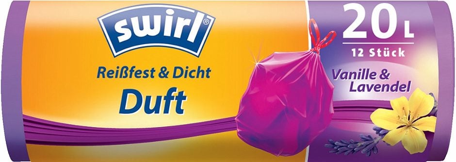 Swirl Duft Müllbeutel Hochkant 20 Liter 12 Stück